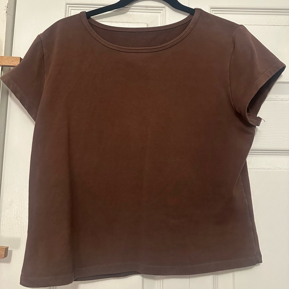 Oddli women’s brown baby tee XL extra large, 90s